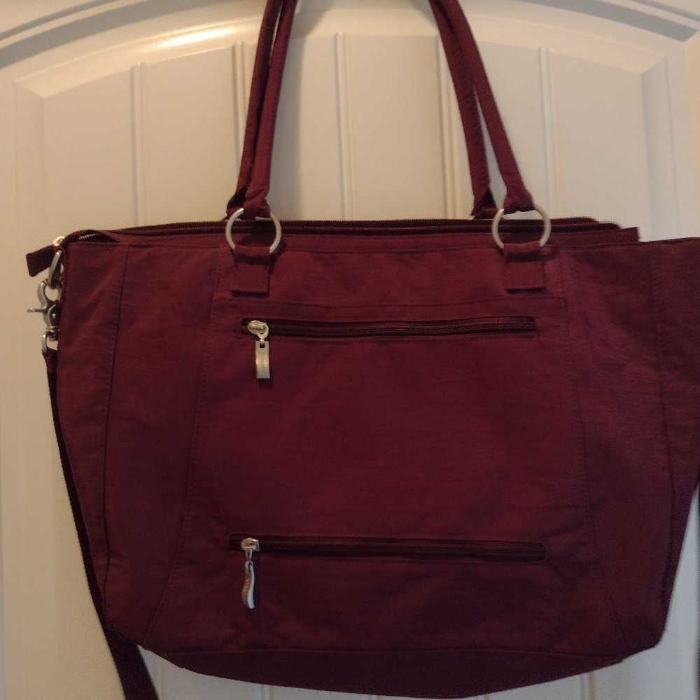 Baggallini Laptop Tote in Dark Cherry